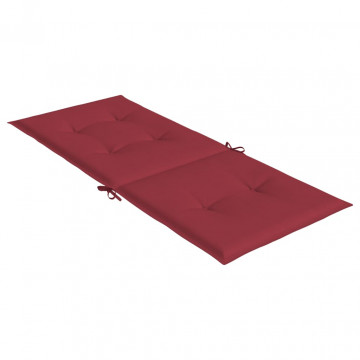Perne scaun cu spătar înalt, 6 buc., roșu, 120x50x3 cm, textil - Img 8