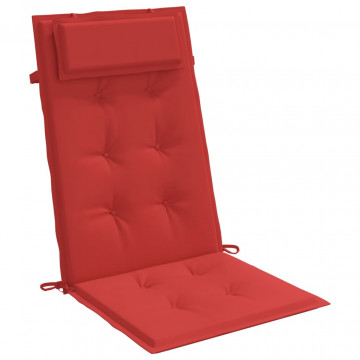 Perne scaun cu spătar înalt, 6 buc, roșu, țesătură Oxford - Img 3