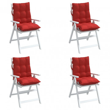 Perne scaun cu spătar mic, 4 buc., roșu, textil oxford - Img 3