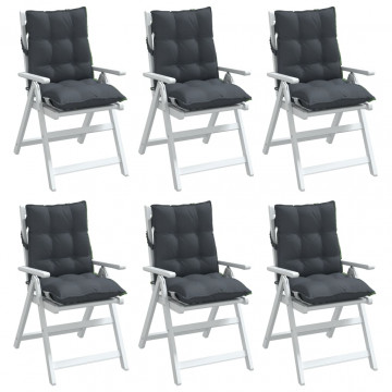 Perne scaun cu spătar mic, 6 buc., antracit, textil oxford - Img 3