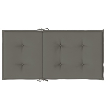 Perne scaun cu spătar scund 4 buc. melanj gri 100x50x4cm textil - Img 5