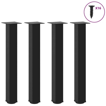 Picioare măsuță de cafea 4 buc Negru 72-74 cm Oțel - Img 1