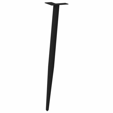 Picioare măsuță de cafea Formă conică 4 buc Negru 72-73 cm Oțel - Img 4