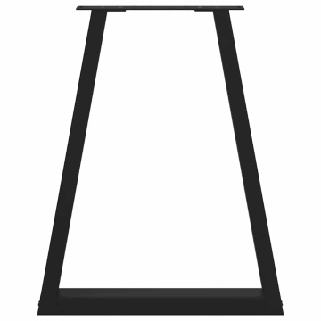 Picioare măsuță de cafea în formă de V 2 buc Negru Oțel - Img 8