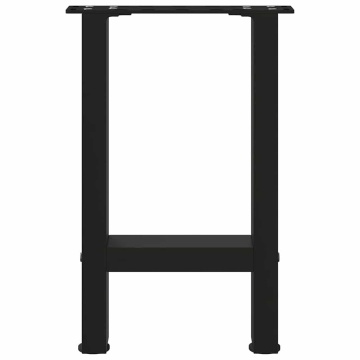 Picioare măsuță de cafea Negru 2 buc 38x(42-43) cm Oțel - Img 8