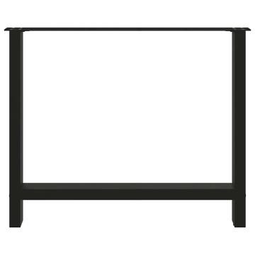 Picioare măsuță de cafea Negru 2 buc 90x(72-73) cm Oțel - Img 8