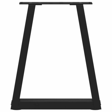 Picioare pentru masă în formă de V 2 buc Negru Oțel - Img 8