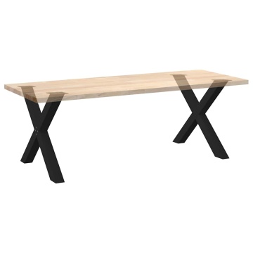 Picioare pentru masă în formă X 2 buc Negru 90x(72-73) cm Oțel - Img 7
