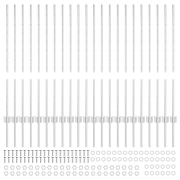 Piese Gard 44 pcs U-Channel Argintiu 140 cm Oțel - Img 4