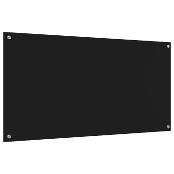 Placă Backsplash Neagră pentru Bucătărie 120x60x0,6 cm din Sticlă Temperată - Img 4