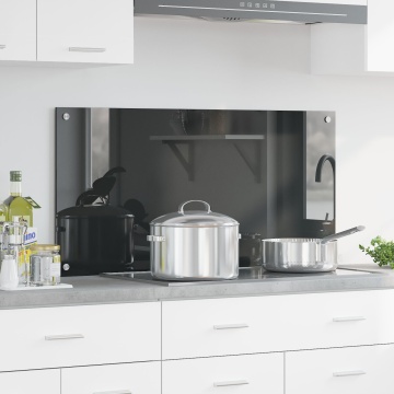Placă backsplash pentru bucătărie Gri Întunecat 100x50x0,6 cm Sticlă Securizată - Img 1