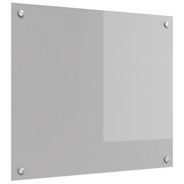 Placă de backsplash pentru bucătărie Gri deschis 70x60x0,6 cm din sticlă securizată - Img 2