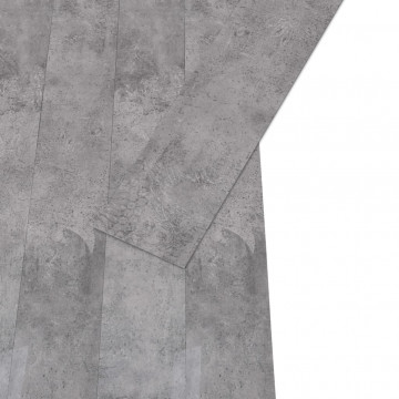 Plăci de pardoseală, maro ciment, 5,26 m², 2 mm, PVC - Img 2