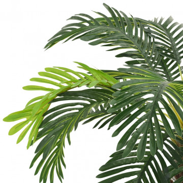 Plantă artificială palmier cycas cu ghiveci, verde, 90 cm - Img 2
