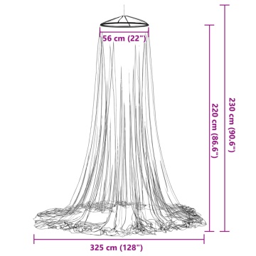 Plasa de tantari pentru pat 220 ochiuri alb 56x56x220 cm - Img 5