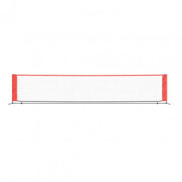 Plasă de tenis, negru și roșu, 500x100x87 cm, poliester - Img 3
