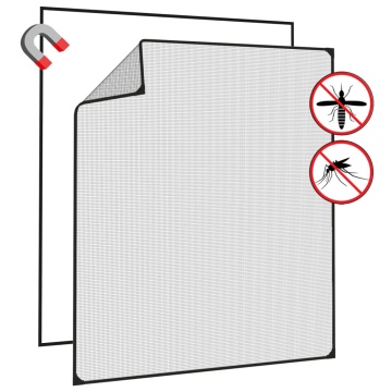 Plasă insecte magnetică pentru ferestre, antracit, 130x150 cm - Img 4