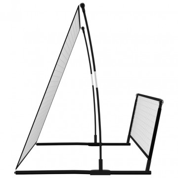 Poartă de fotbal de ricoșeu 2-în-1, 202x104x120 cm, oțel - Img 3