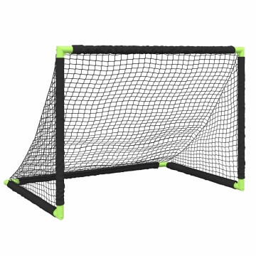 Poartă de fotbal pentru copii, pliabilă, negru, 90x64x64 cm - Img 4