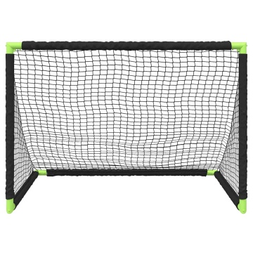 Poartă de fotbal pentru copii, pliabilă, negru, 90x64x64 cm - Img 8