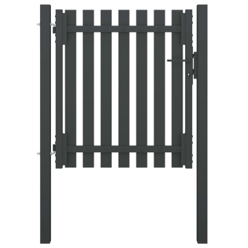 Poartă de gard grădină, antracit, 1 x 1,25 m, oțel - Img 1