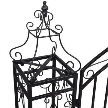 Poartă de grădină ornamentală, fier forjat, 122 x 20,5 x 134 cm - Img 4