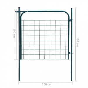 Poartă pentru gard de de gradină 100 x 100 cm antracit - Img 7