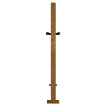 Poartă pentru grădină, 105x105 cm, oțel corten, model iarbă - Img 8