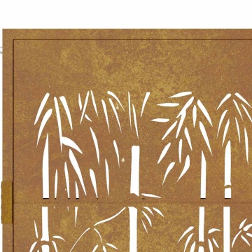 Poartă pentru grădină, 105x155 cm, oțel corten, model bambus - Img 7