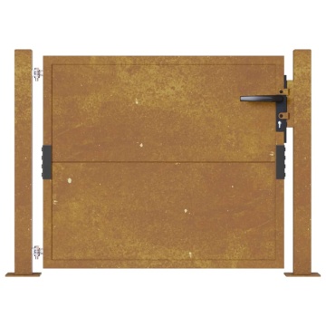 Poartă pentru grădină, 105x80 cm, oțel corten - Img 4