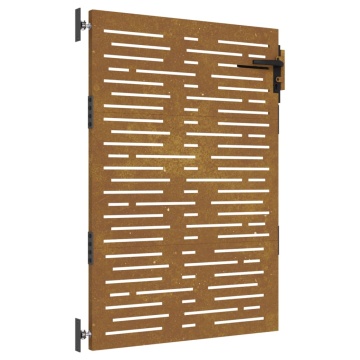 Poartă pentru grădină, 85x125 cm, oțel corten, dreptunghiuri - Img 2