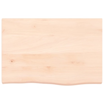 Poliță de perete, 60x40x(2-4) cm, lemn masiv de stejar netratat - Img 3