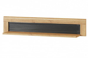 Polita Perete Kama 34 (Hanging Shelf) Oak Camargue/Black - Img 1