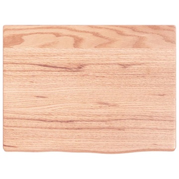 Poliță perete maro deschis 40x30x2 cm lemn masiv stejar tratat - Img 4
