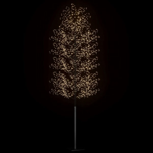 Pom Crăciun, 2000 LED-uri, alb cald, flori de cireș, 500 cm - Img 4