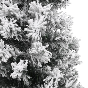 Pom de Crăciun artificial subțire cu zăpadă verde 240 cm PVC - Img 4