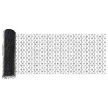 Posturi de Împrejmuire 11 pcs U-Channel Gri 60 cm Oțel, Împrejmuire Hexagon Gri 0.6x25 m Oțel - Img 4