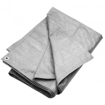 Prelată 180 g/m², gri, 3x3 m, HDPE - Img 1