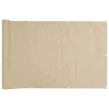 Prelată balcon, material textil oxford, 75 x 400 cm, bej - Img 1