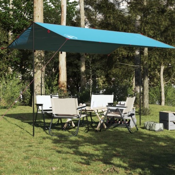 Prelată de camping, albastru, 400x294 cm, impermeabilă - Img 3
