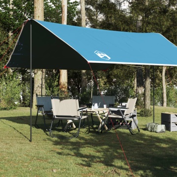 Prelată de camping, albastru, 430x380x210 cm, impermeabilă - Img 1