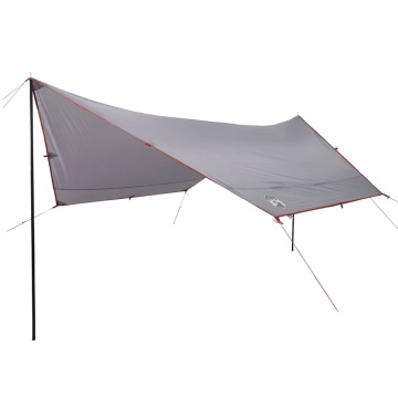 Prelată de camping gri/portocaliu, 430x380x210 cm, impermeabilă - Img 2