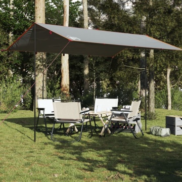 Prelată de camping, gri și portocaliu, 400x294 cm, impermeabilă - Img 2