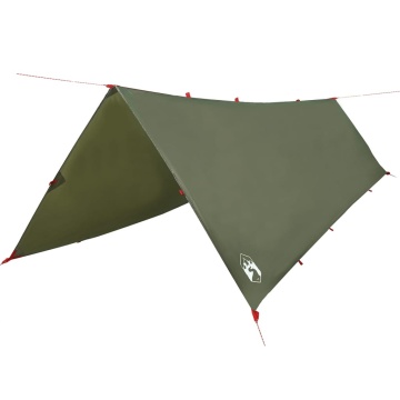 Prelată de camping, verde măsliniu, 506x306 cm, impermeabilă - Img 2