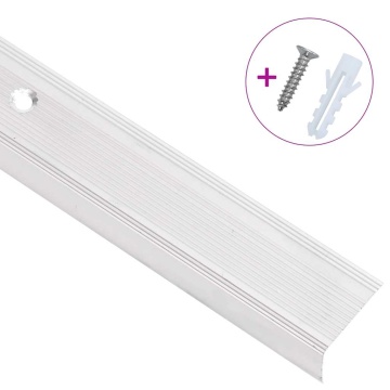 Profile trepte în formă de L, 15 buc, argintiu, 90 cm, aluminiu - Img 3
