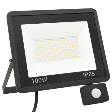 Proiector LED cu senzor, 100 W, alb cald - Img 3