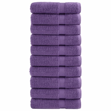 Prosoape de mâini premium SOLUND 10buc. violet 50x100 cm 600gsm - Img 1