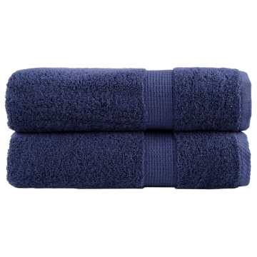 Prosoape de mâini premium SOLUND 2buc bleumarin 50x100cm 600gsm - Img 1