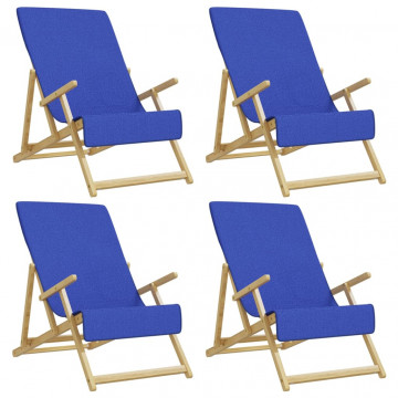 Prosoape de plajă, 4 buc., albastru, 60x135 cm, textil 400 GSM - Img 2