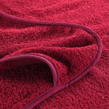 Prosoape de plajă, 4 buc., vișiniu, 60x135 cm, textil, 400 GSM - Img 5